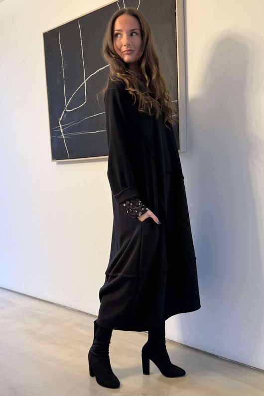 Sola Smart Tech Panel Dress Black